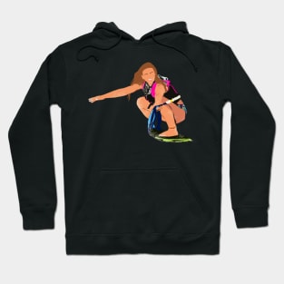 Wakesurfing Girl Light Brunette Hoodie